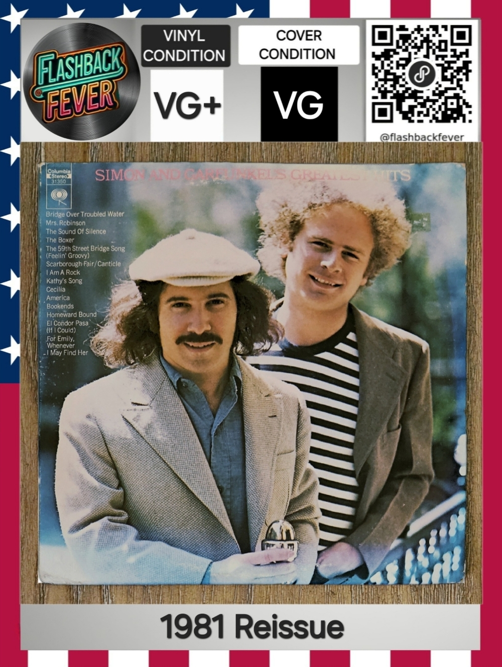 SIMON & GARFUNKEL•Greatest Hits•US 1981 Reissue (#JC 31350) Terre Haute Pressing